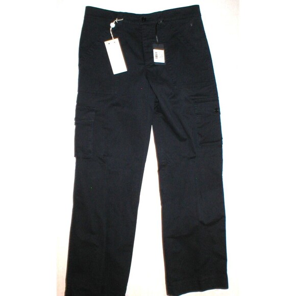 NWT New Mens RED Valentino 48 Italy 32 US Dark Blue Cargo Pants Designer Button - Picture 1 of 7